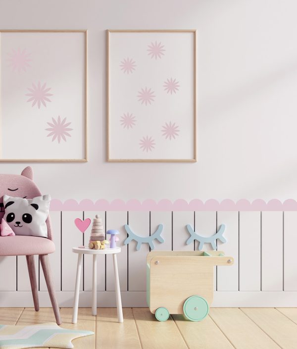 Väggklistermärken Puderrosa Cirklar