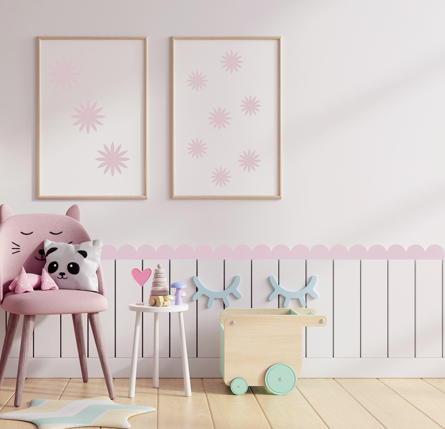 Väggklistermärken Puderrosa Cirklar - Bild 2