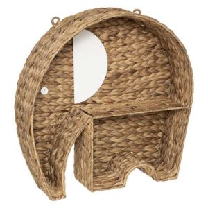 Vägghylla elefant, medium beige
