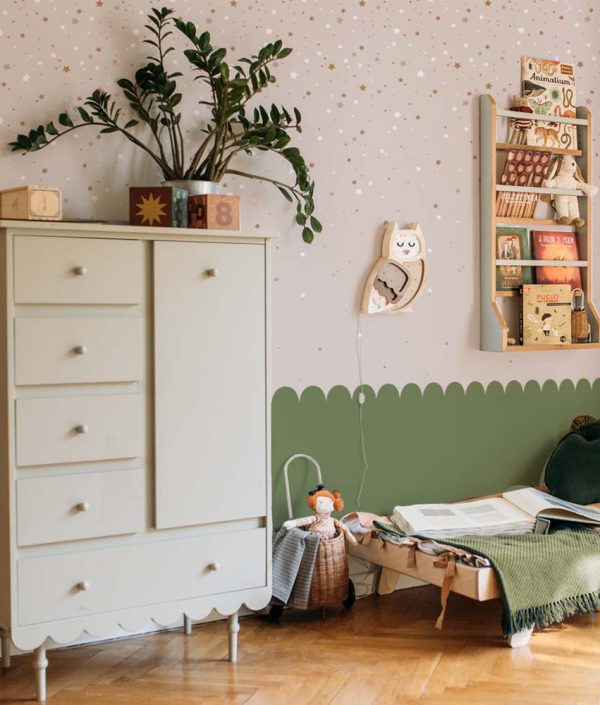 Dekornik, tapet Stars From the Sky Powder Pink