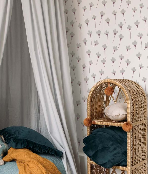 Dekornik, tapet Daisies On White