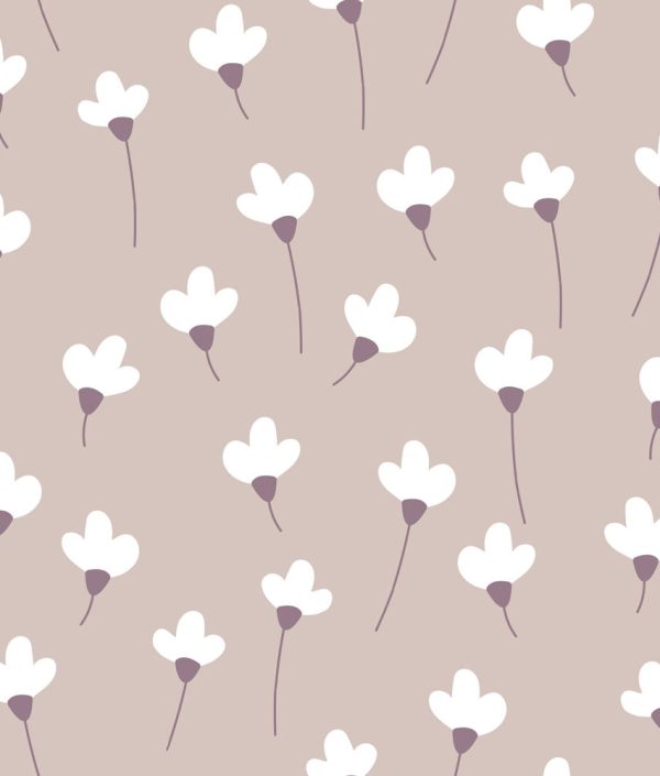 Dekornik, tapet Daisies On Powder Pink