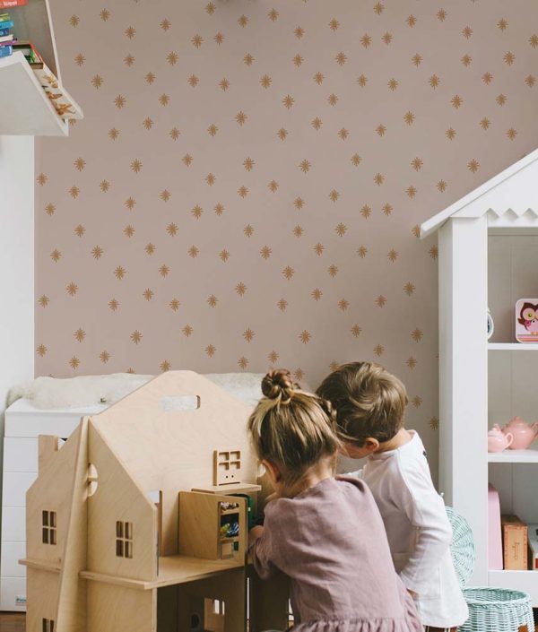 Dekornik, tapet Irregular Stars On Pastel