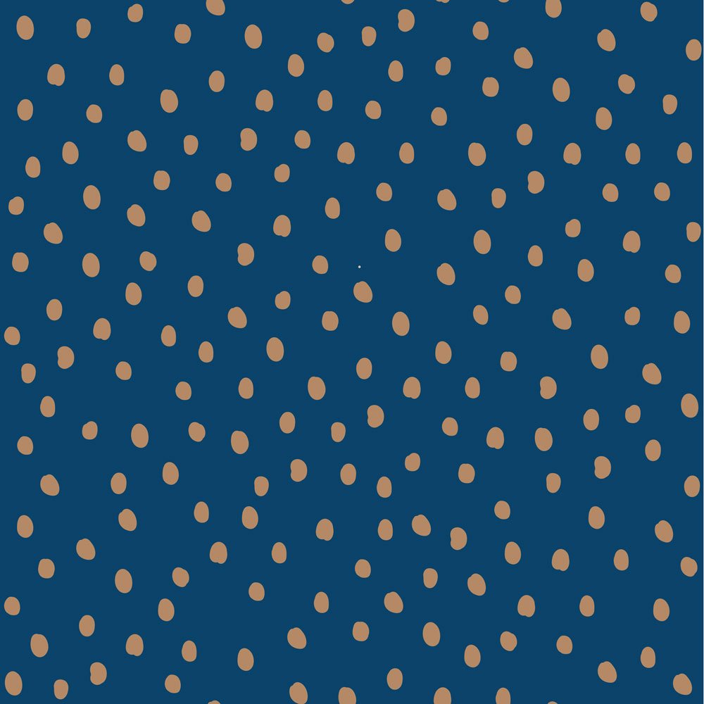 Dekornik, tapet Irregular Dots Navy Blue