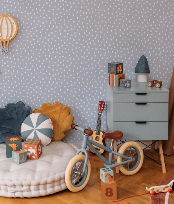 Dekornik, tapet Irregular Dots Light Blue