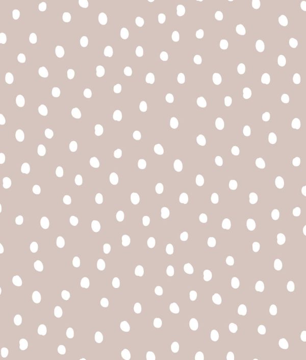 Dekornik, tapet Irregular Dots Powder Pink White