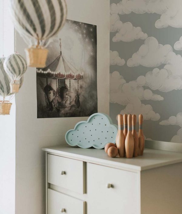 Dekornik, Tapet Clouds Grey Blue