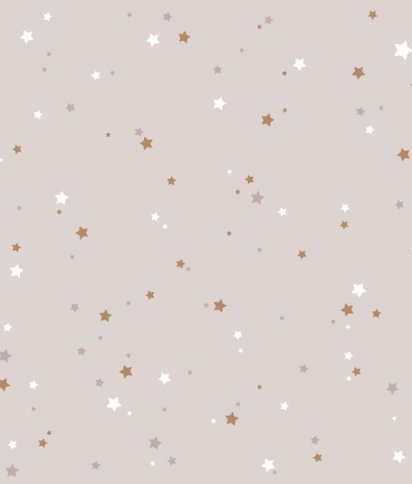 Dekornik, tapet Stars Minimini Cinnamon Powder Pink
