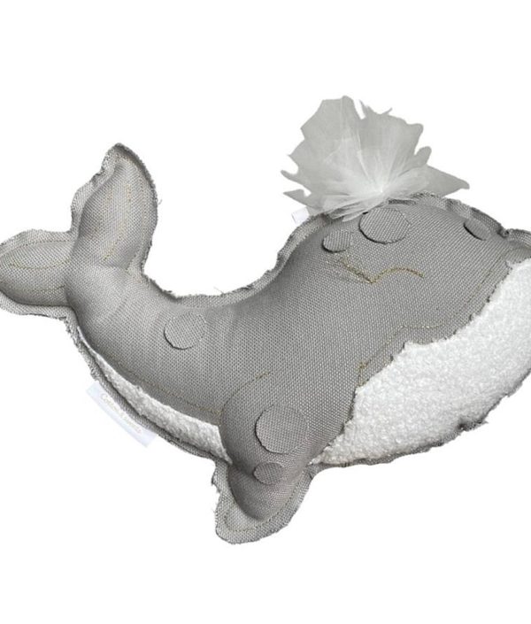 Cotton & Sweets, sängmobil väggdekoration grå val