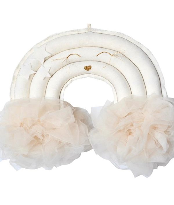 Cotton & Sweets, sängmobil väggdekoration vanilj regnbåge