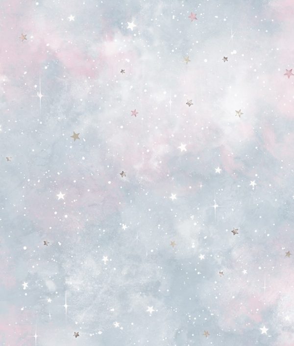 Dekorillo, tapet Cosmos sky blue and pink