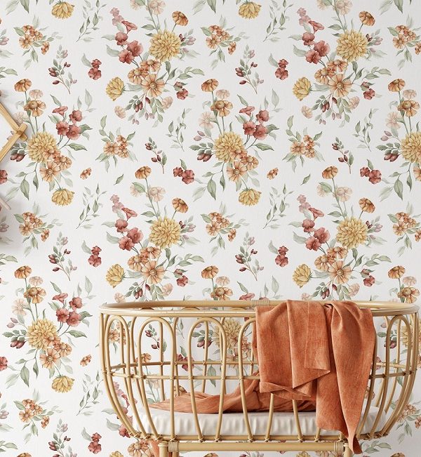 Dekorillo, tapet Golden flowers