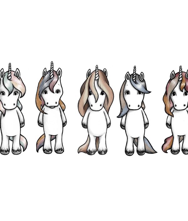 Enhörningsvänner väggklistermärken, Stickstay