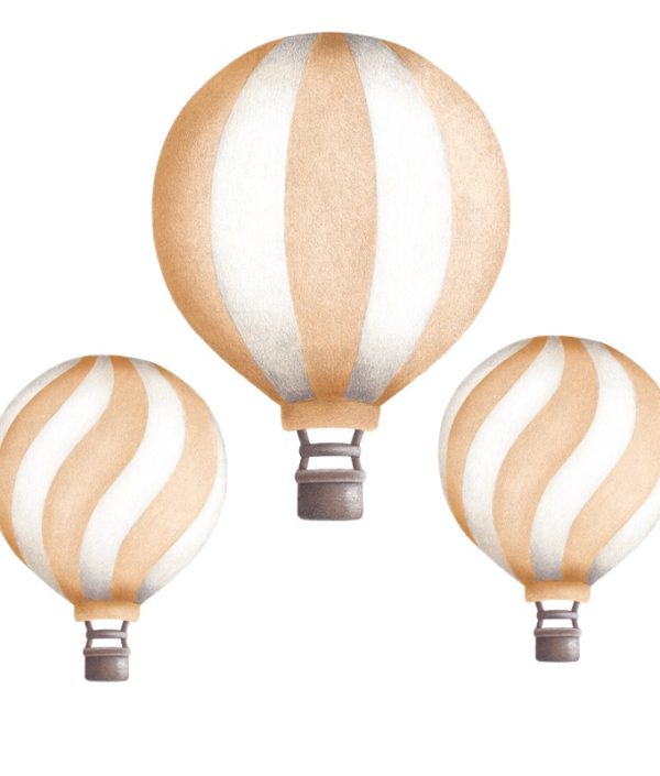 Peach luftballonger vintage väggklistermärken, Stickstay