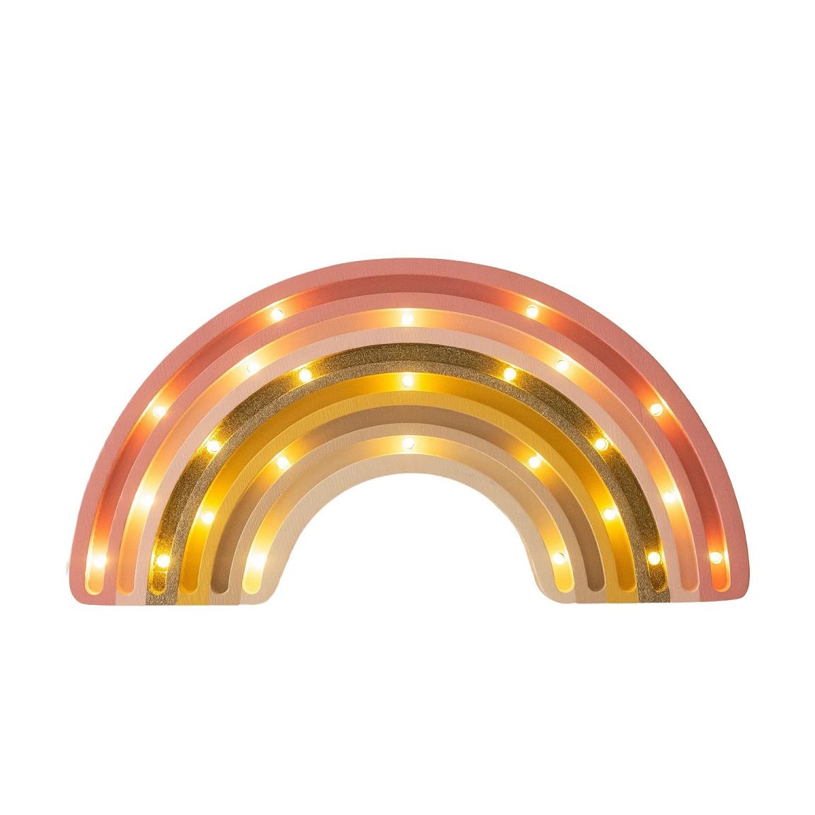Little Lights, Nattlampa till barnrummet, Regnbåge Golden rose - Bild 2
