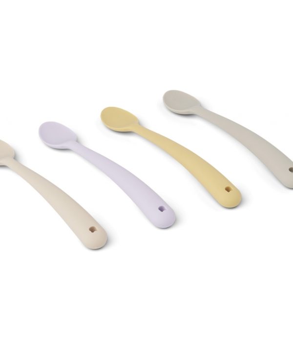 Liewood, Siv silikonsked 4-pack, Jojoba multi mix