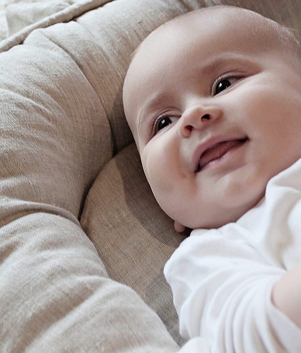 Cotton & Sweets, natur babynest i linne