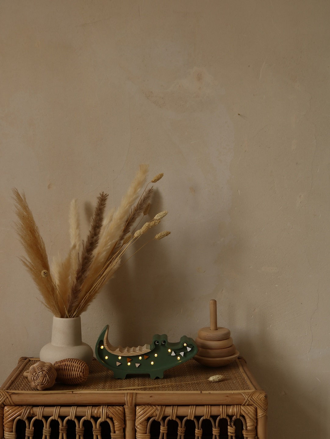 Little Lights, Nattlampa till barnrummet, Krokodil mini mörkgrön - Bild 4