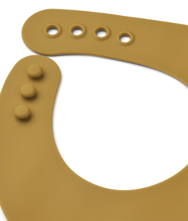 Liewood, Ember Silikon haklapp 2-pack, Golden caramel mix