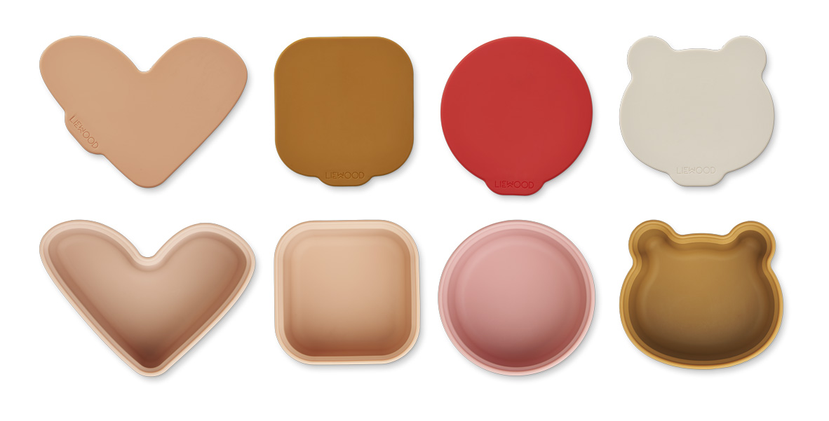 Liewood, Toto 4-pack snackskålar i silikon, Rose multi mix - Bild 4