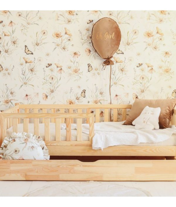 Barnsäng Lisa med stödbräda och förvaringslåda/extrasäng