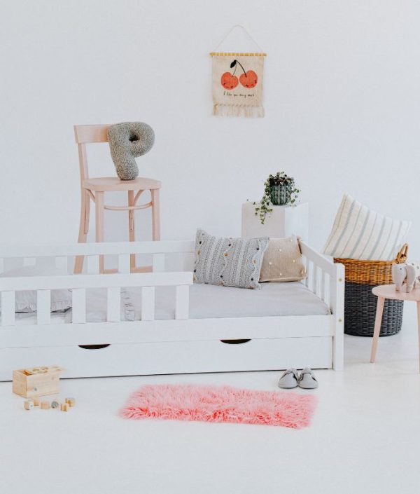 Juniorsäng med förvaringslåda Henri, vit