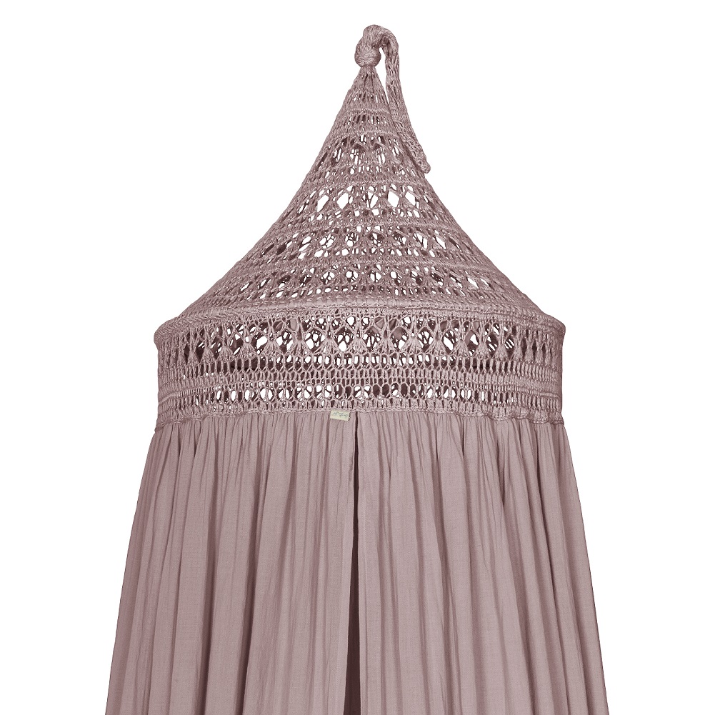 Numero 74, Tara boho sänghimmel med ljusslinga, Dusty pink - Bild 2