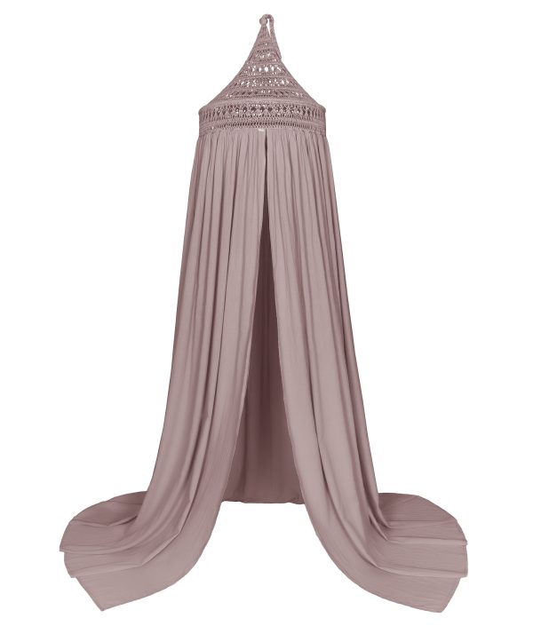 Numero 74, Tara boho sänghimmel med ljusslinga, Dusty pink