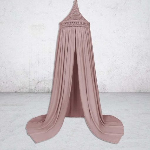 Numero 74, Tara boho sänghimmel med ljusslinga, Dusty pink - Bild 3