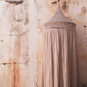 Numero 74, Tara boho sänghimmel med ljusslinga, Powder