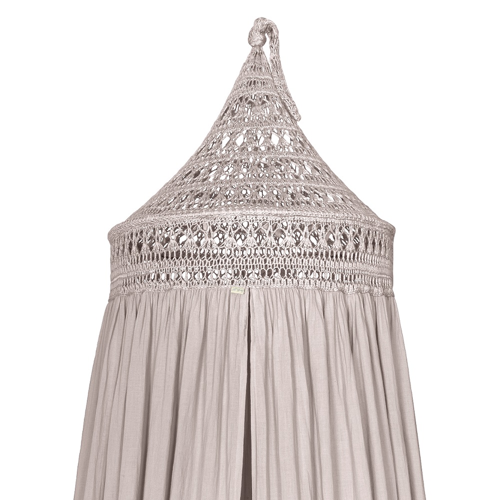 Numero 74, Tara boho sänghimmel med ljusslinga, Powder - Bild 3