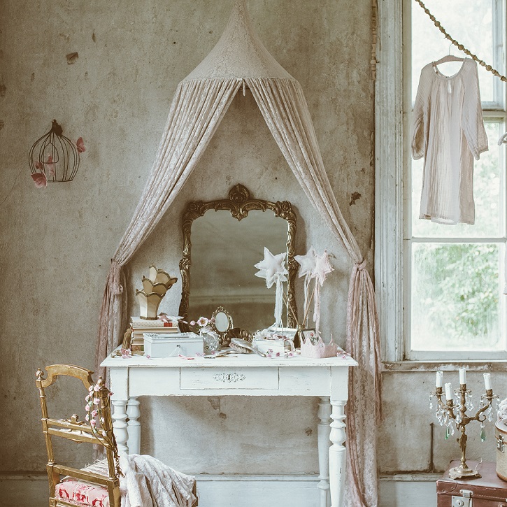 Numero 74, sänghimmel med ljusslinga, Vit spets - Bild 2