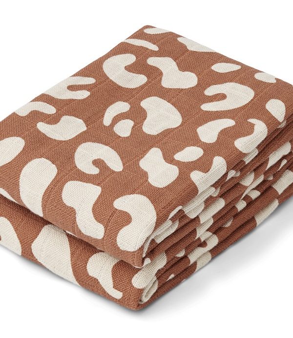 Liewood, Lewis snuttefilt 2-pack, Mega leo tuscany rose