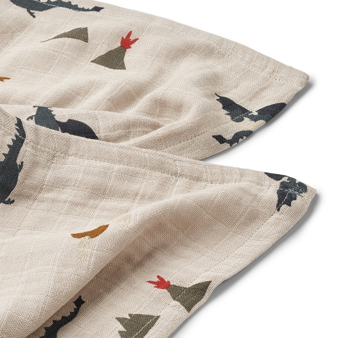 Liewood, Lewis snuttefilt 2-pack, Little dragon dark sandy mix - Bild 2