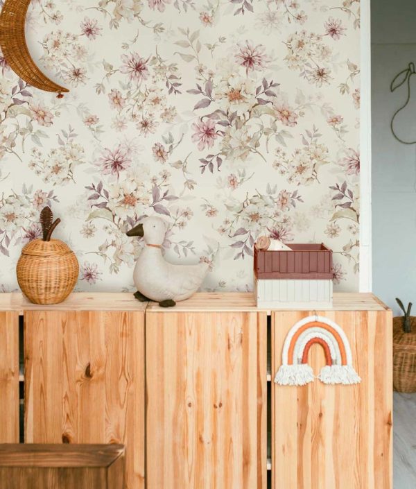 Dekornik, tapet Flowers with violet