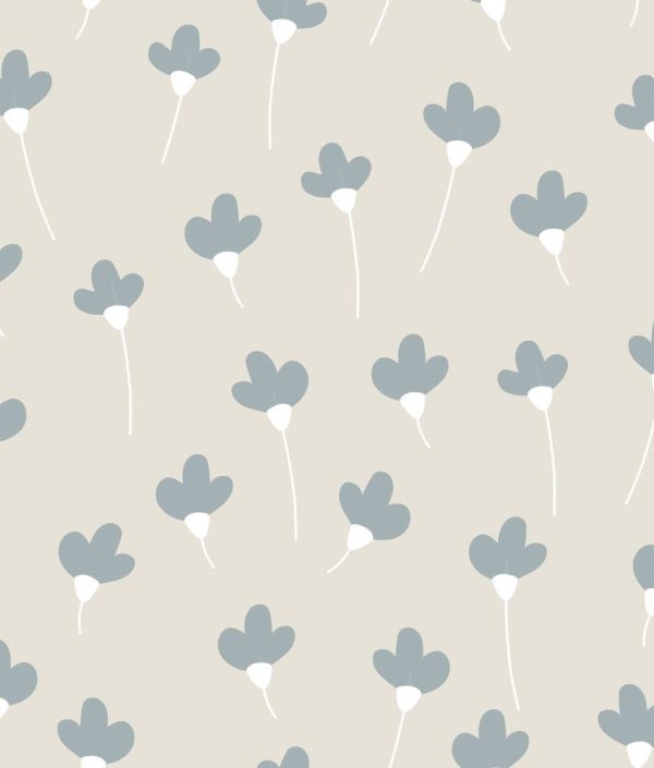 Dekornik, tapet Daisies Beige Blue