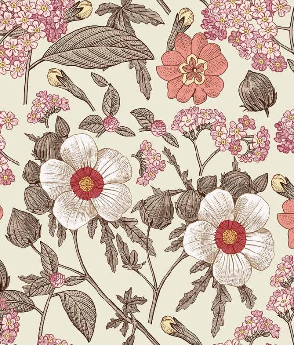 Dekornik, Tapet Retro Bouquet