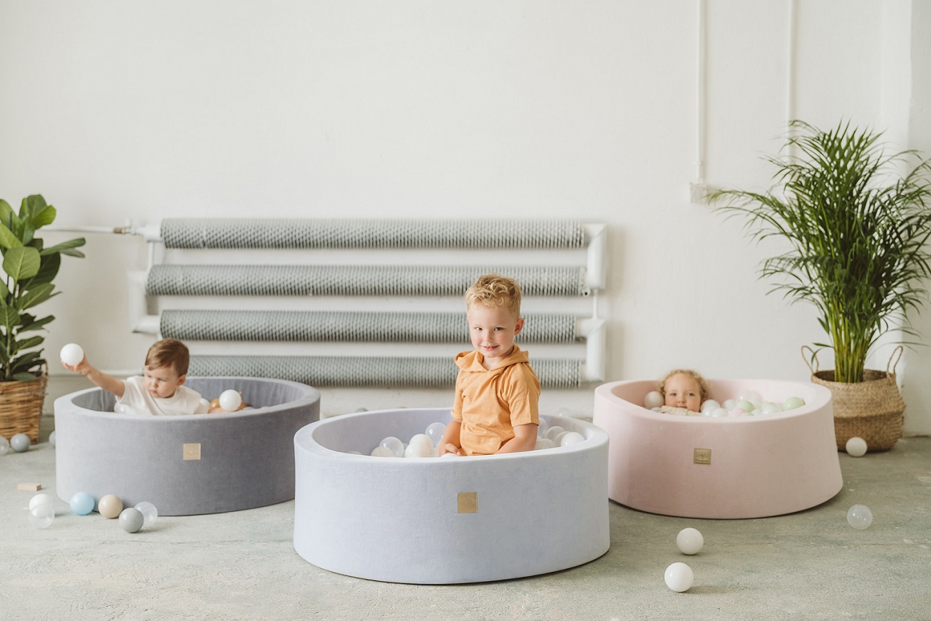 Meow, ljusgrå bollhav 90x30 utan bollar - Bild 2