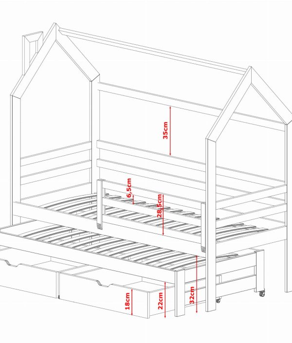Hussäng med extrasäng Douglas