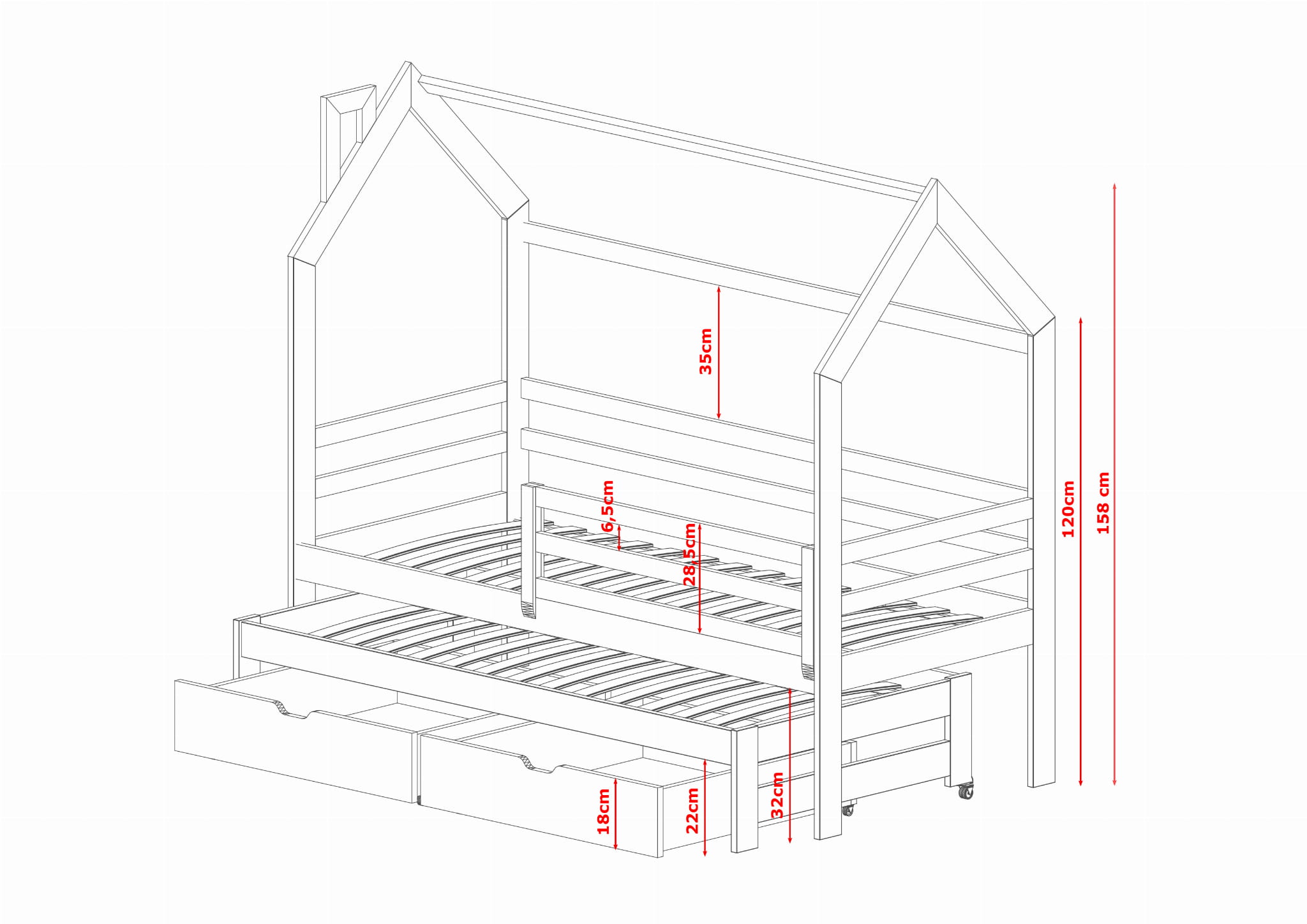 Hussäng med extrasäng Douglas - Bild 2