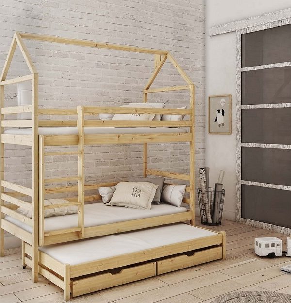 Hussäng våningssäng med tre sängar Dylan