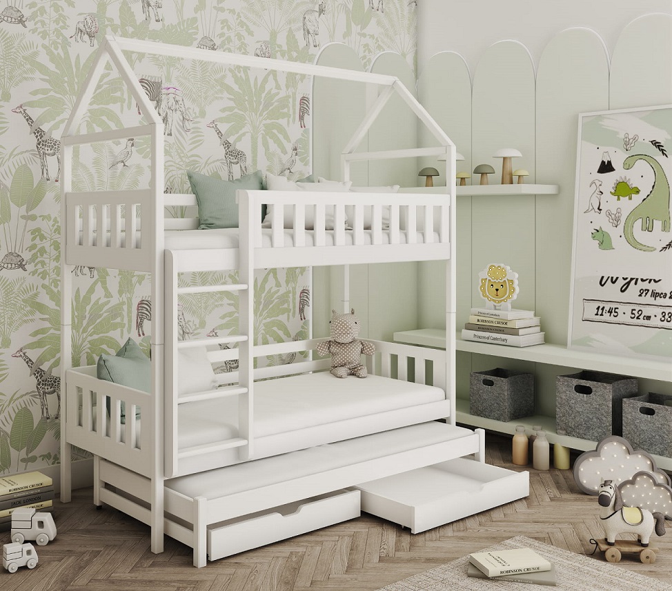 Hussäng våningssäng med tre sängar Ingvar