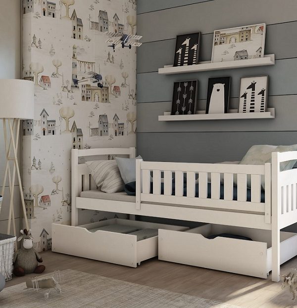 Barnsäng med stödbräda, dagbädd Tuva