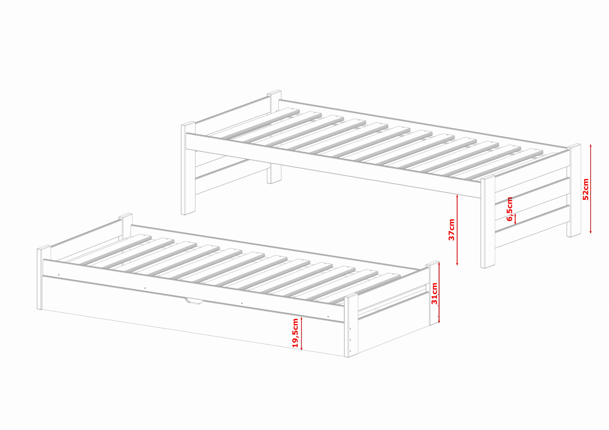 Barnsäng med extrasäng, Angela - Bild 6