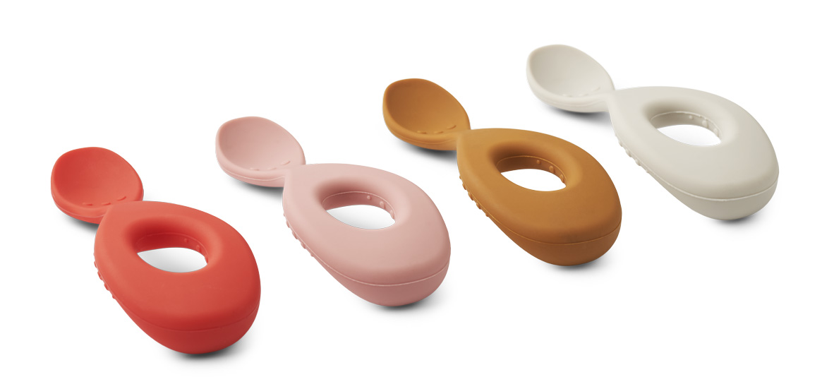 Liewood, Liva silikon sked 4-pack, Dusty raspberry multi mix - Bild 2