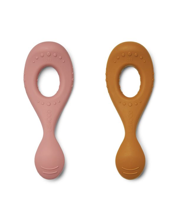 Liewood, Liva silikon sked 4-pack, Dusty raspberry multi mix