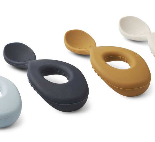 Liewood, Liva silikon sked 4-pack, Sea blue multi mix