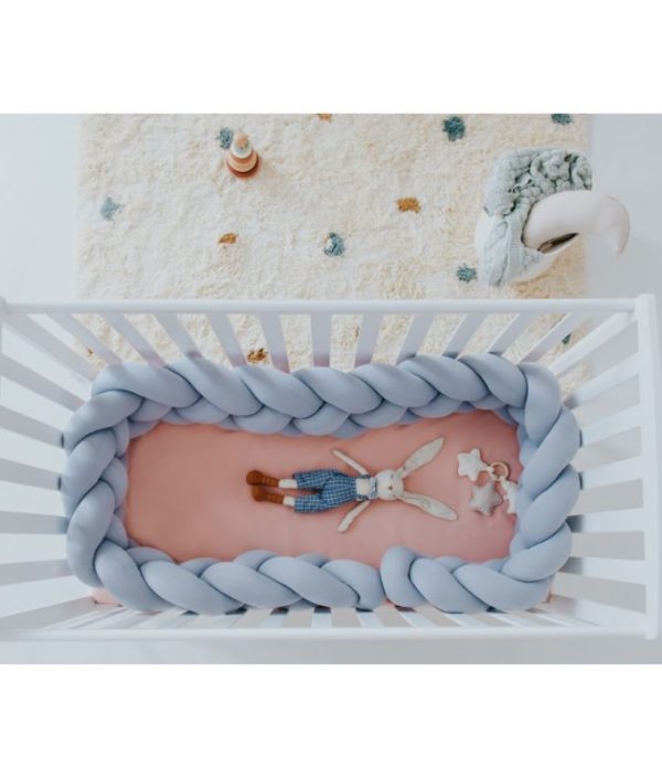 Babylove, Spjälsängsskydd knutkudde, grå