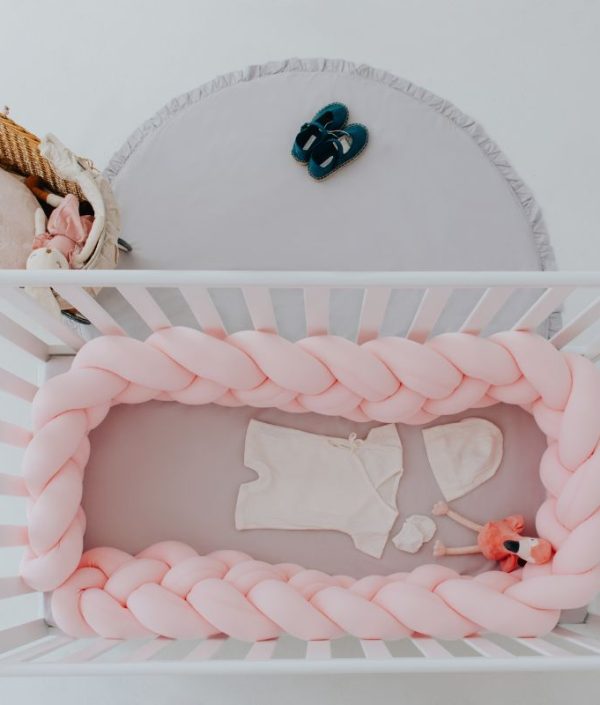 Babylove, Spjälsängsskydd knutkudde, rosa