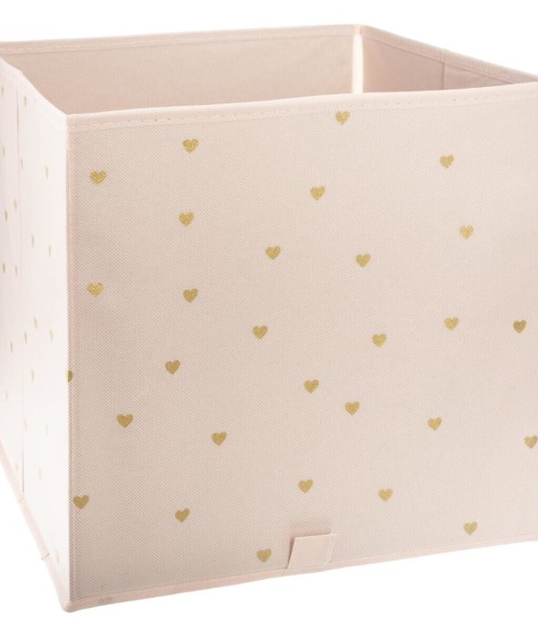 Förvaringskorg pink heart